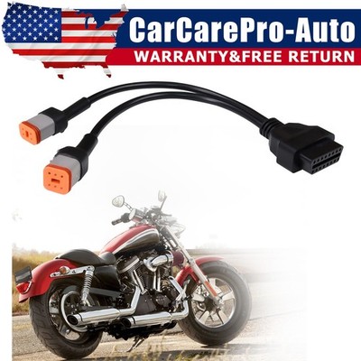 4Pin&6Pin to 16Pin OBD2 Adapter Cable for Harley Softail,Dyna,Diagnostic Scanner