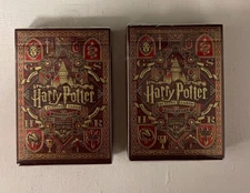 2 Harry Potter Premium Playing Cards Collector's Red Gold Theory11 deck set