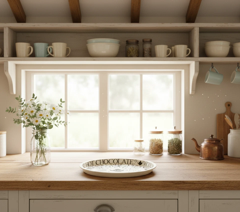 Emma Bridgewater Serving Tray Black Toast & Marmalade Round Tea Tray 30cm - Image 4 of 4