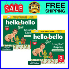Hello Bello Grinch Diapers Size 3 56 Ct 2-Pack Ships from USA