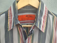 VTG Red Kap Soft Stripe Work Shirt Mens Sz M Short Sleeve Skateboard Grunge Punk