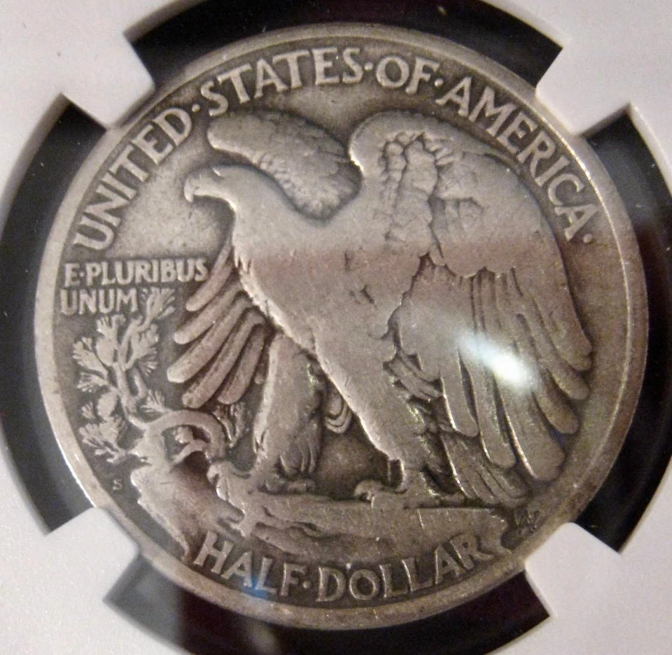 1921-S WALKING LIBERTY HALF DOLLAR, NGC GRADED - Image 2 of 4