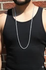 34 inches ANTI-TARNISH Stainless Steel with Cubic Zirconia Tennis Necklace