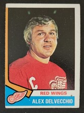 1974-75 Topps Hockey #222 Alex Delvecchio VG Detroit Red Wings