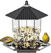Wild Bird Feeder Squirrel Proof Metal Bird Seed for Outside Hanging