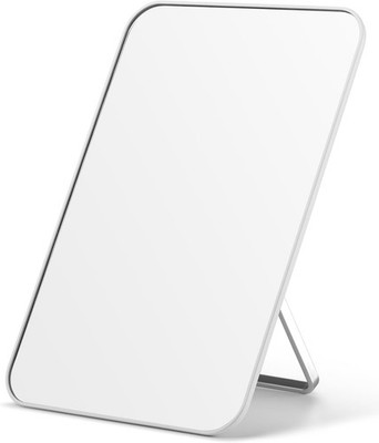 Desk Makeup Mirror, inches Table Mirror with Foldable Stand and Hanging Hole for