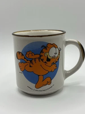 Garfield Tasse Vintage Sammeltasse Kaffeebecher 1978 „Wer Gibt Hier Einen Aus?“ - Bild 1 von 4