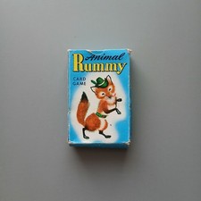Vintage Whitman Animal Rummy Card Game.