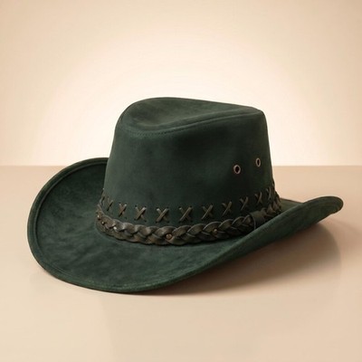Leichter Blockhut Herren Damen Echtleder Cowboy Donner Stil