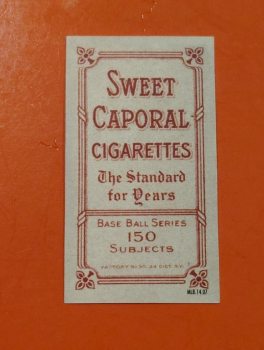 HONUS WAGNER T206 Sweet Caporal Baseball Card; Rarer Back; NEAR MINT CONDITION view 2