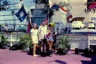 Man & Woman w/Ye Mystic Krewe of Gasparilla Pirates, Tampa FL: 1960's 35mm Slide — photo 1