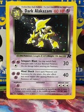 Pokemon tcg Team Rocket Dark Alakazam Holo #01/82