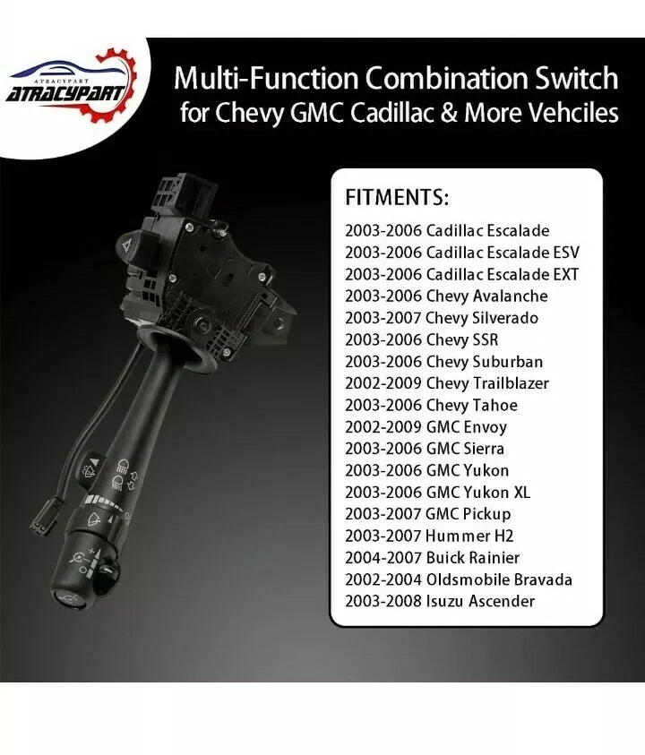 87TN98H Headlight Dimmer Switch Fits 2003-2006 Chevy Silverado 3500 - Image 4 of 4