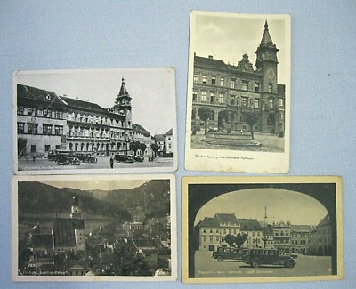 Bundle of 4 old postcards postcards Prachatitz Bavarian Ostmark 