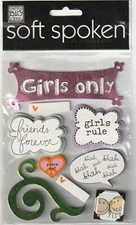 WOW! AKLM MAMBI Soft Spoken 3D stickers GIRLS ONLY Theme 95615 Fast FREE Ship!