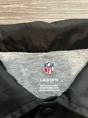 Pittsburgh Steelers Jacket Youth L Black Bomber NFL Football 14-16 Boys - Picture 3 of 7