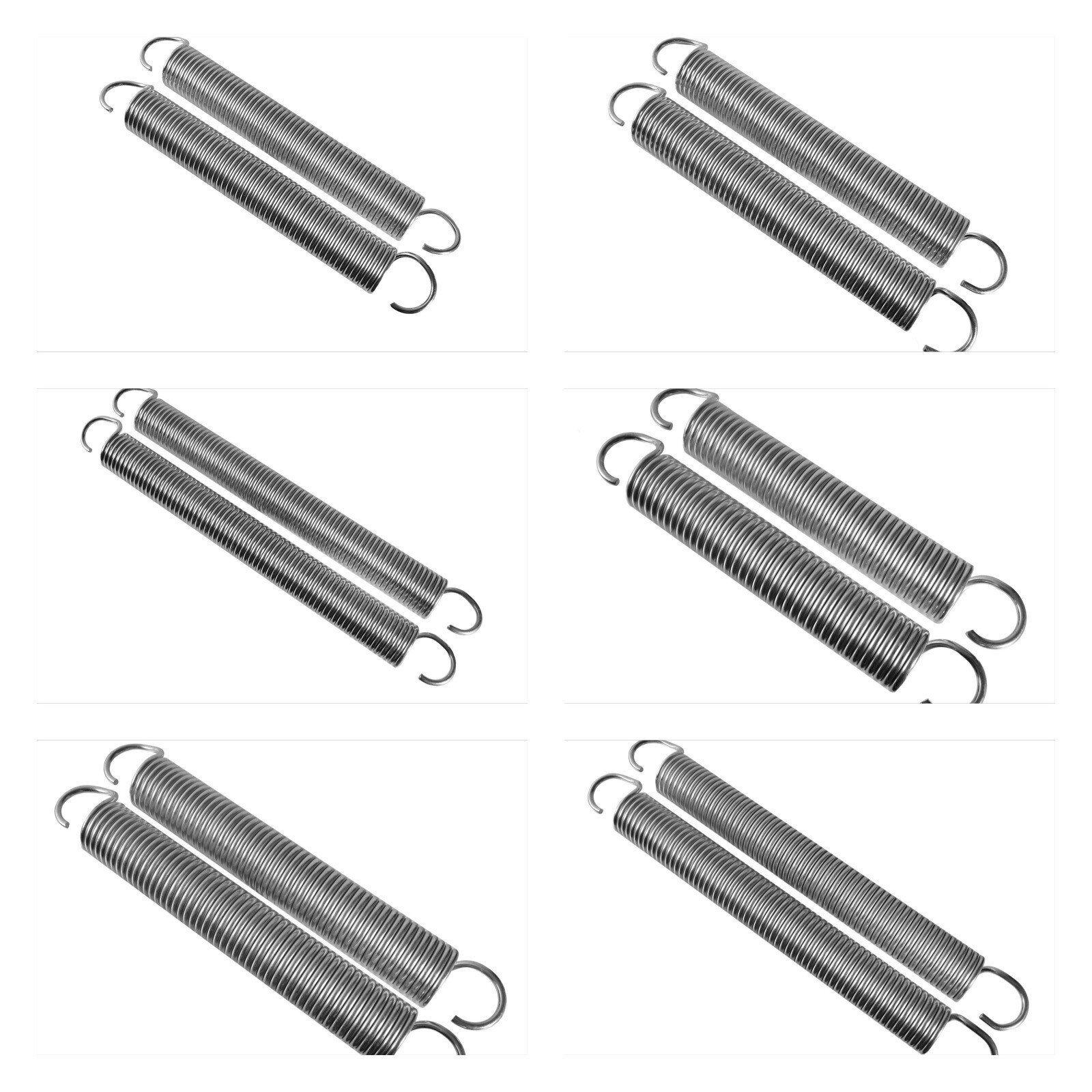 2x Zugfeder Für Garagentor – 6,3x50x535 Mm, 115 Kp, Silber