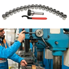 18Pcs ER32 Collet MT3 Shank For Milling Machine/Lathe/Drilling Chuck Tool Kit