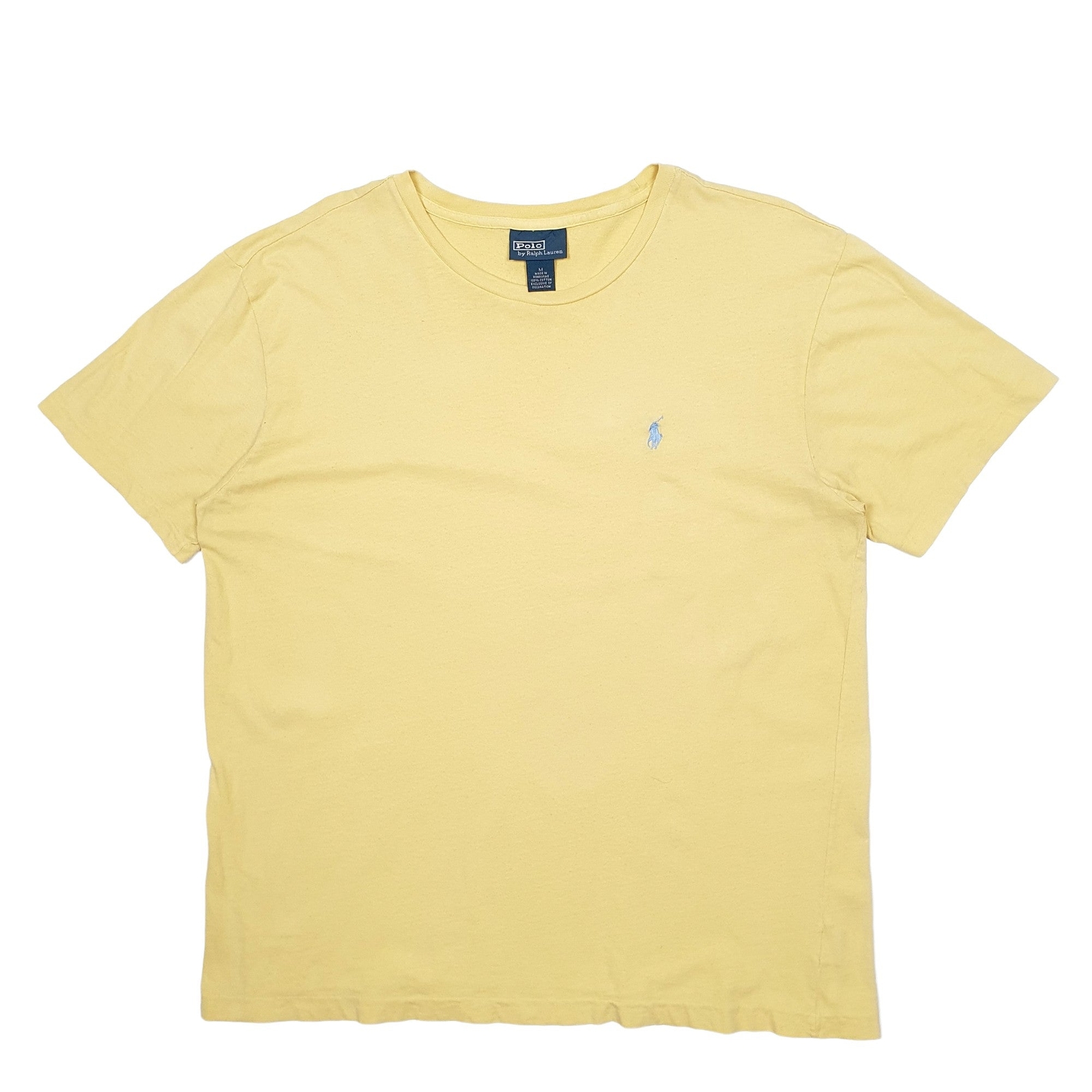 POLO RALPH LAUREN Yellow T Shirt Tee Short Sleeve Cotton Mens M