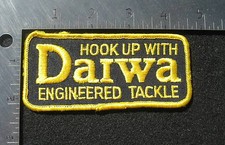 DAIWA SEW ON ONLY PATCH REELS ROD LURES FISHING TACKLE LINE ANGLER 4 1/2" x 2"