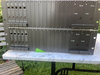 Riedel frame  RMF 116 & cdm-102 interface cards dual psu ISDN audio codec