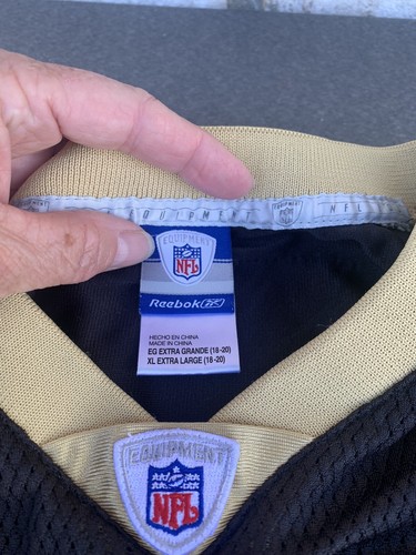 New Orleans Saints #25 Reggie Bush Reebok Equipment NFL Jersey YXL 18-20 - Picture 5 of 7