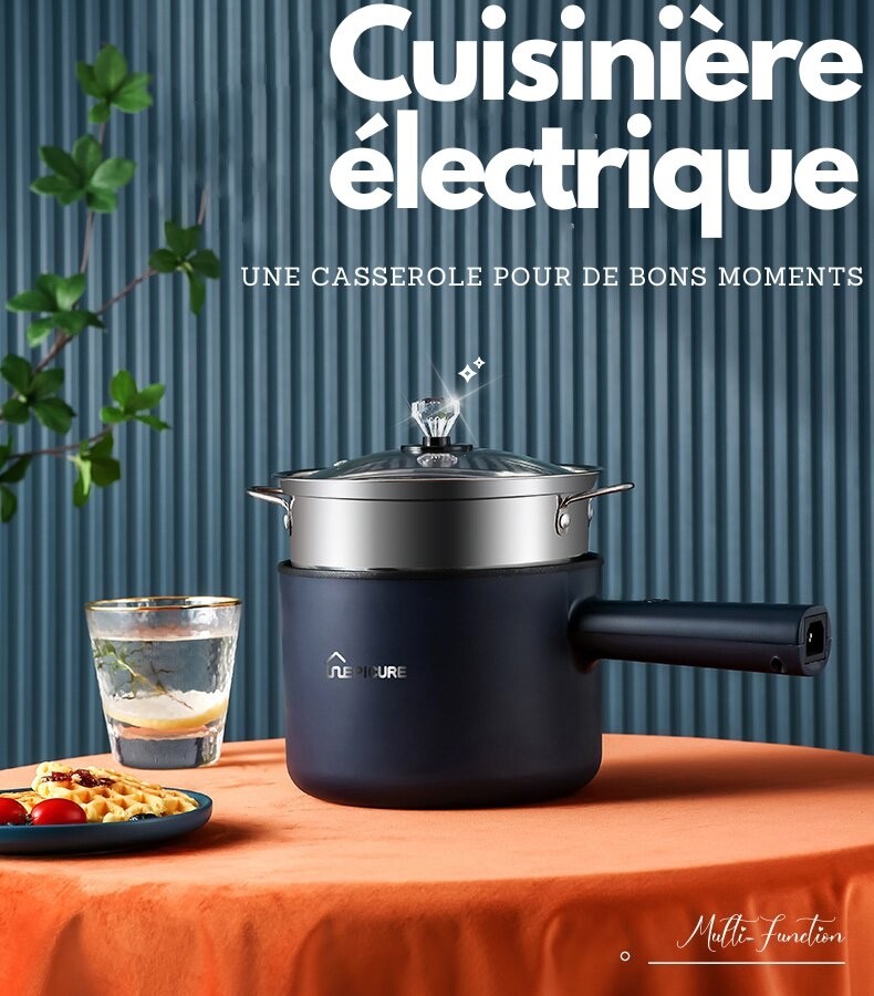 Casserole électrique portable anti-adhésive pour stopper les plats industriels