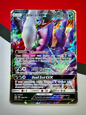 JUMBO Darkrai GX Full Art Oversized Card 88a/147 2018 Pokémon NM