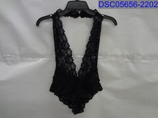 Adore Me Womens XS Black Lace Teddy Lingerie Stretch Deep Plunge 887927257652