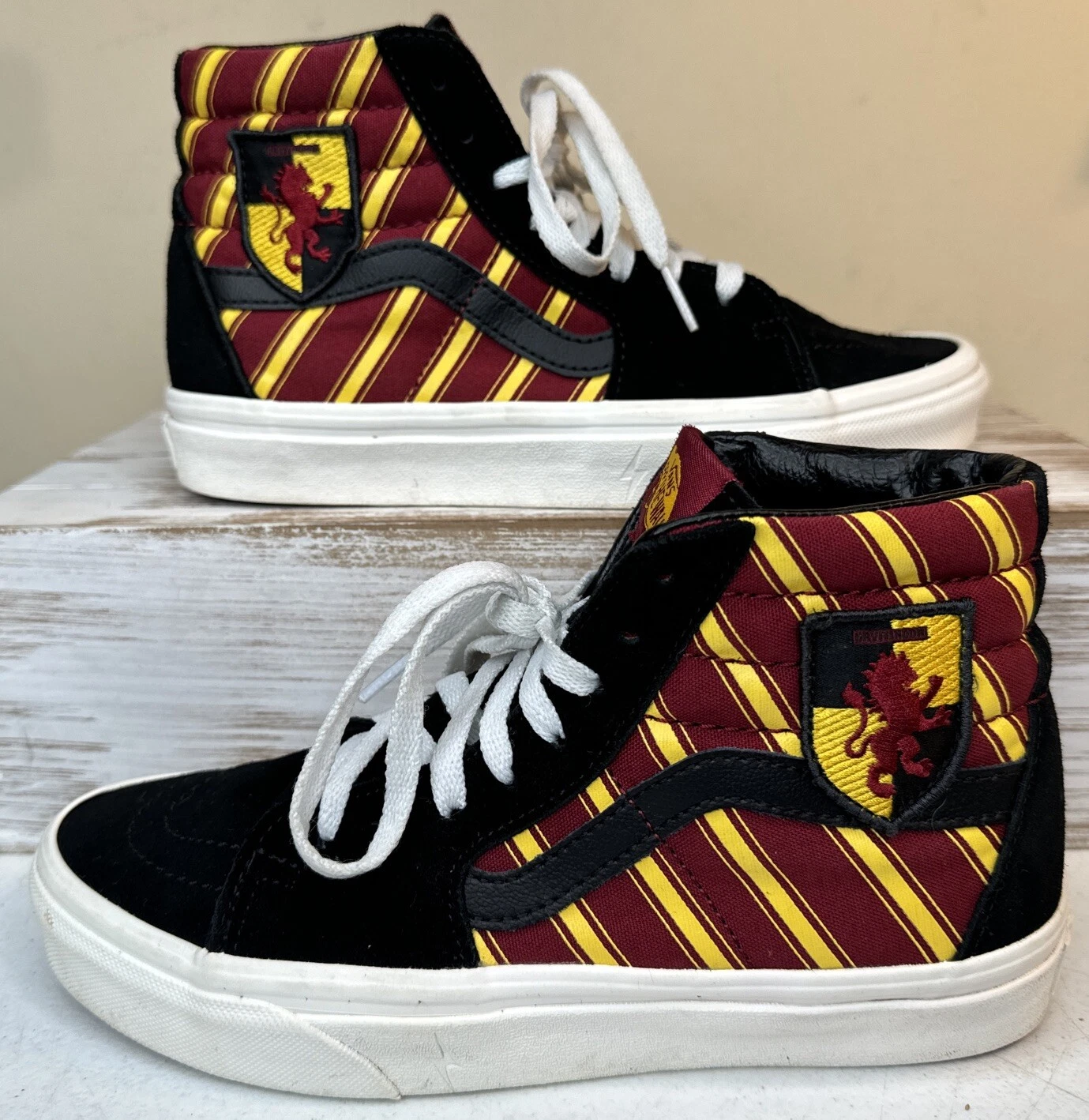 Scarpe alte Vans Sk8 Harry Potter grifondoro con sciarpa e berretto da uomo 5 donna 6 5