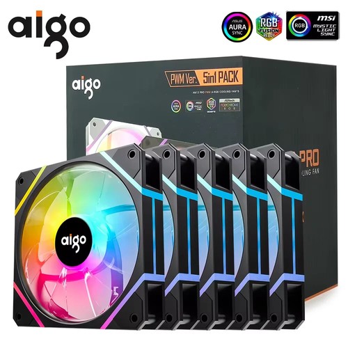 NEW Aigo AM12PRO Rgb Fan Ventoinha PC 120mm Computer Case Fan