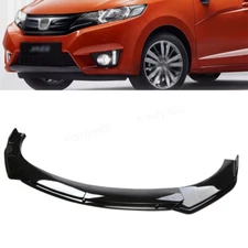 Front Bumper Lip Splitter Spoiler Body Kit Car For Honda Fit 06-20 Glossy Black
