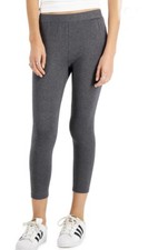 Style Co Womens Capri Legging M Mid Rise Charcoal