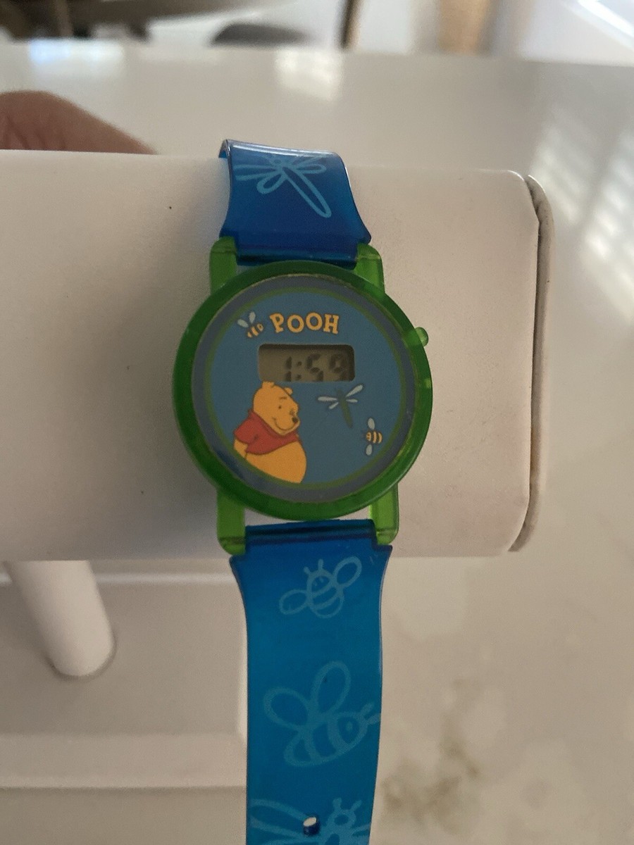 Disney Winnie the Pooh & Friends Silvertone Face Wrist Watch with Black Band. AVON Disney - Winnie the Pooh And Butterfly Friends - Watch  main image 4