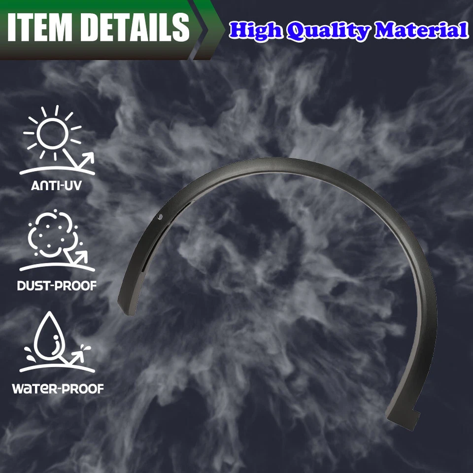 Fit For Tesla Model X 16-21 Front Right & Left Fender Wheel Flare Molding Trims Foto 4 de 4