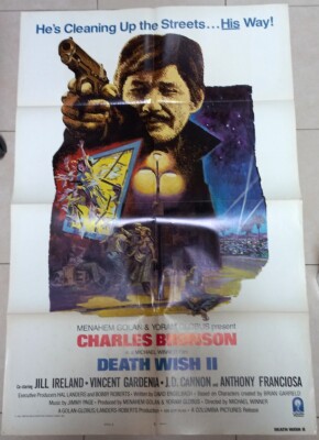 Original Large Poster Movie Death Wish 2 By Golan & Globus 1981