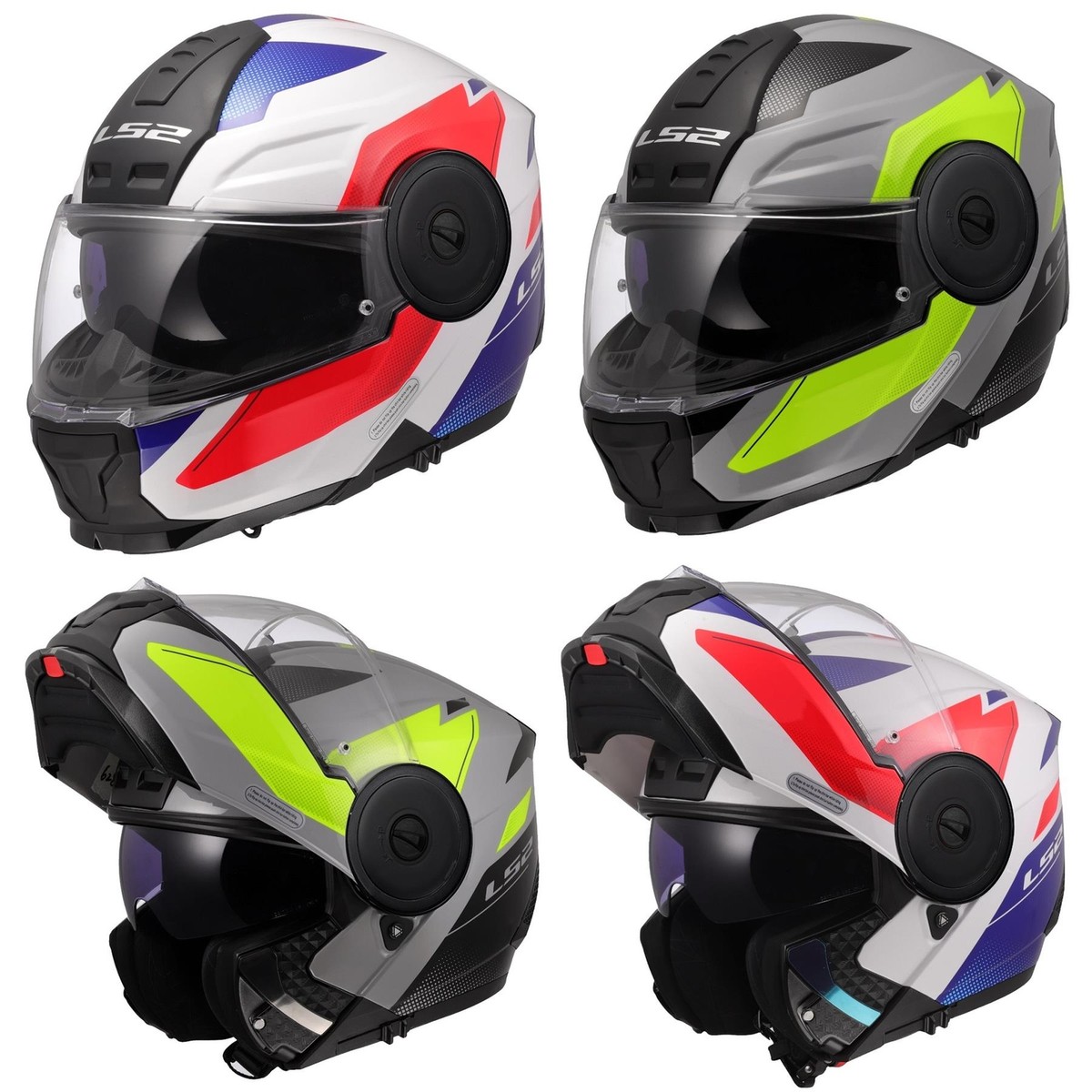 LS2 FF902 Scope II Duria Flip-Up Motorcycle Helmet Modular Scooter  Flip-Front