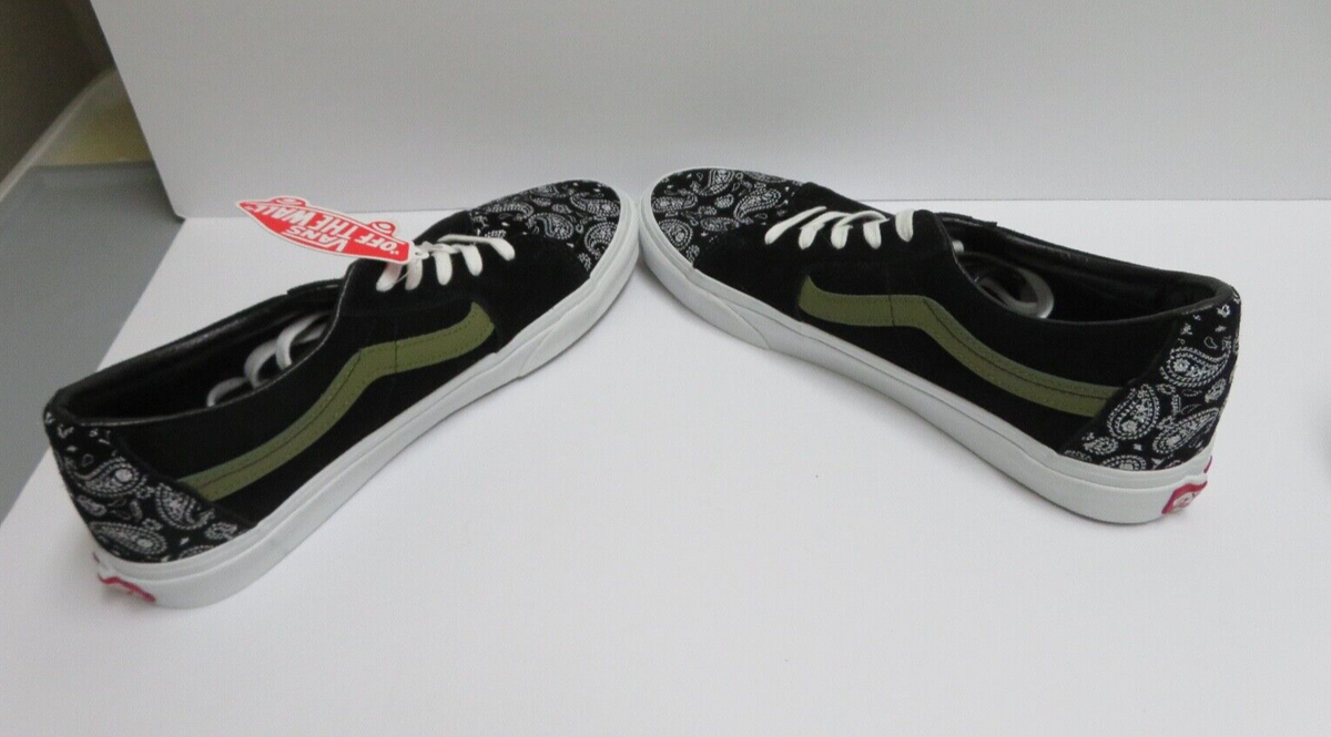 Vans SK8-Low Paisley Suede Black Skate Shoes M-10.5 W-12.0  display picture 1