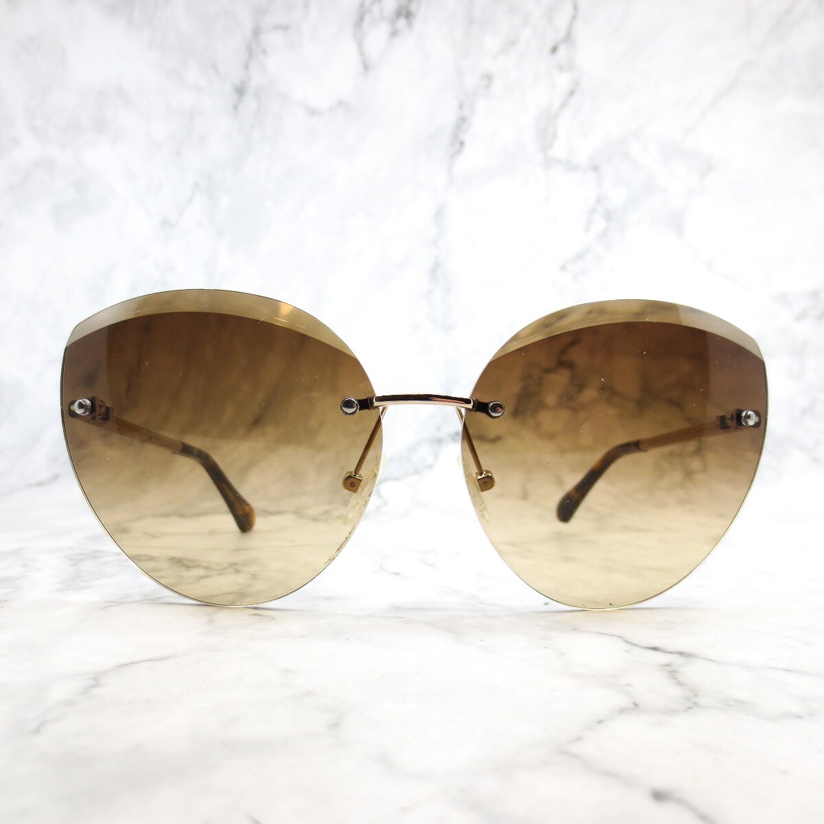 Diane von Furstenberg DVF145S 717 Sunglasses Rimless Gold  display picture 1