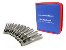 12 SIZE HOLLOW PAPER HOLE PUNCH LEATHER EYELET CRAFTS STAMP CUTTER RING SET KIT