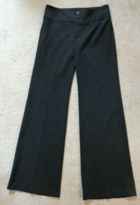 Fashion Concept Black 3 Button Wide Waist Stretch Dress Pant Sz 6