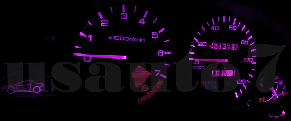 Dash Speedometer Cluster Gauge PINK LED LIGHTS KIT Fit 93-97 Honda Civic Del Sol - Image 3 of 4