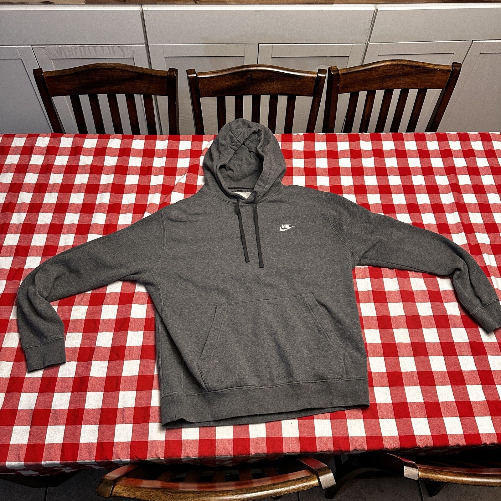 Nike Men's Pull Over Hoodie, Size L Charcoal Heather/Anthracite/White 193147704907 eBay