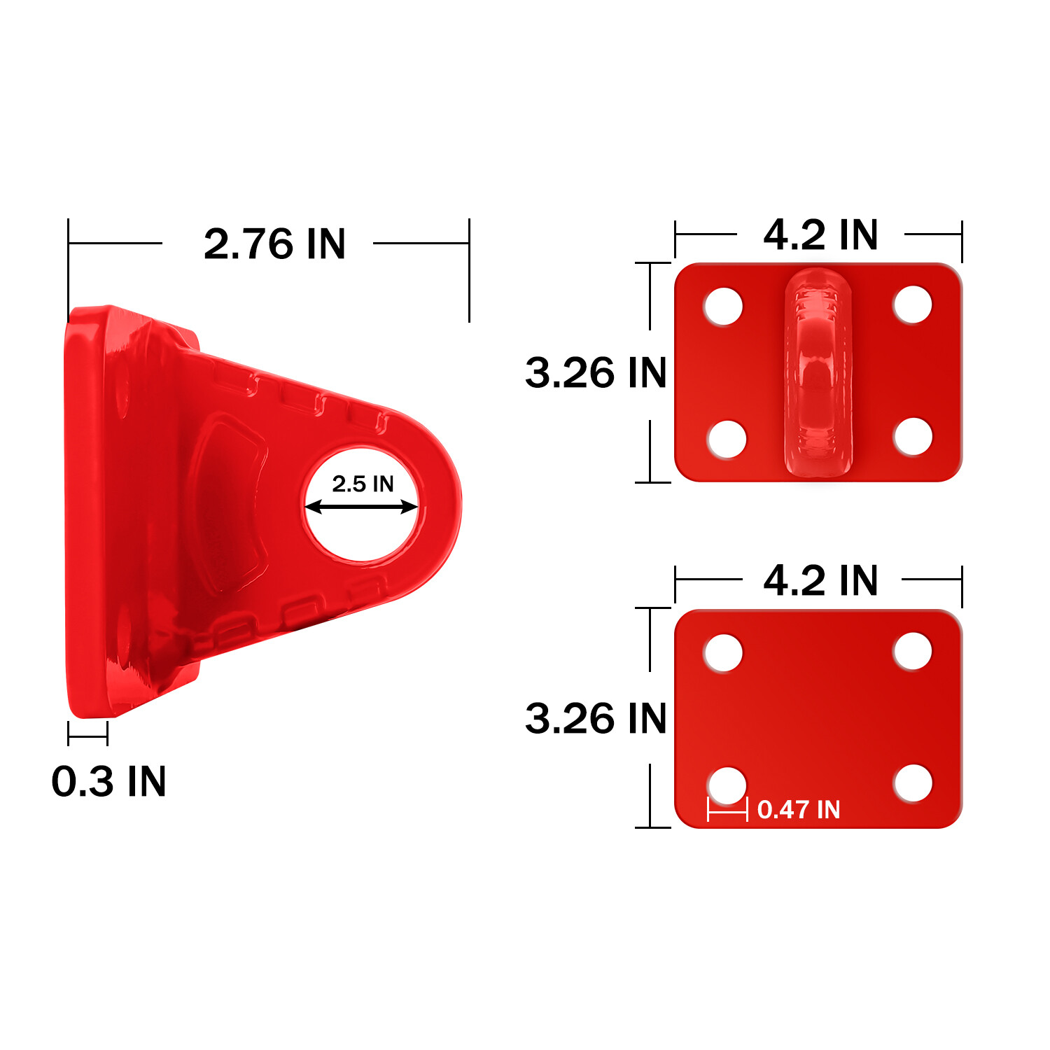2 Pack DRing Shackles Mount with Backer Plate 5 TON Bolt On Clevis Mount Bumper eBay