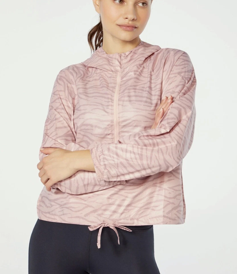 Chaqueta cortavientos Marika Malva 'Lora' estampado cebra 1/4 cremallera talla mediana *NUEVA CON ETIQUETAS* Foto 3 de 4