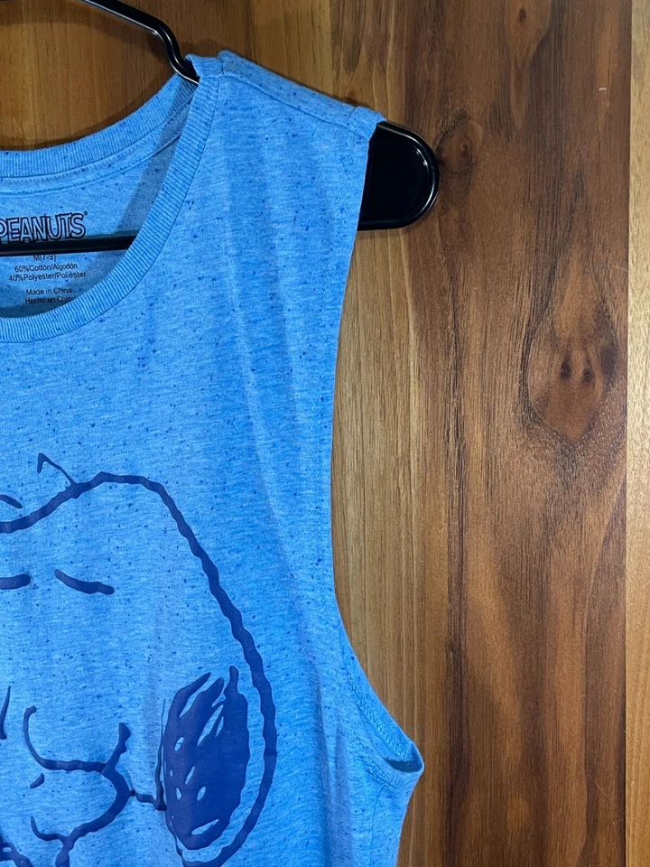 Camisa sin mangas Peanuts Snoopy and Friends azul jóvenes niños niños talla M (7-9) Foto 4 de 4