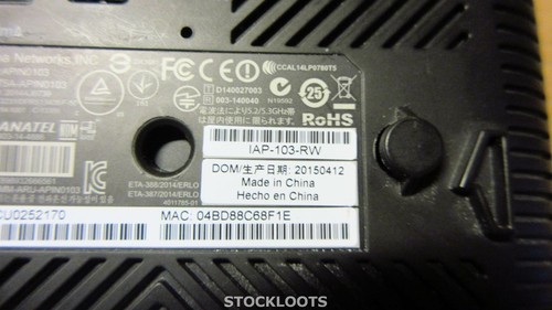 DELL W-IAP103-RW Wireless Access Point Dual Radio 802.11n 2x2:2 300Mbps APIN0103 - Afbeelding 3 van 3