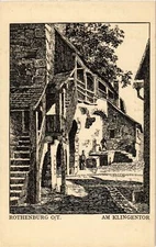 Old postcard AK Rothenburg - Am Klingentor GERMANY (941045)