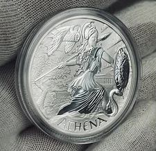 2022 Tuvalu Gods Of Olympus Athena 1 oz Silver Coin BU