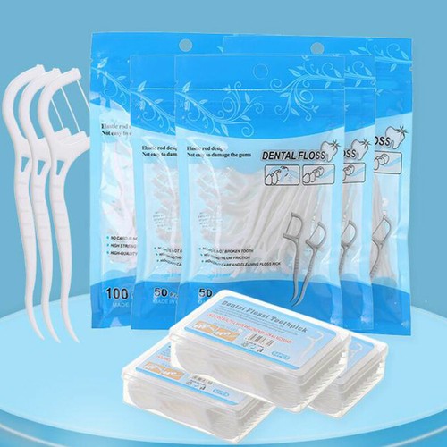 50pcs Floss Picks Dental Teeth Heathy Toothpicks Stick Care Tooth Clean Oral US# - Picture 9 of 15